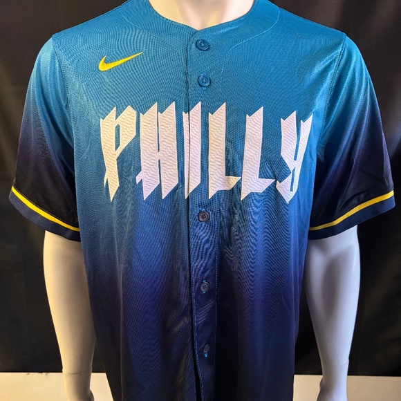 New mens large authentic Nike Philadelphia Phillies Bryce Harper baseball jersey - Picture 1 of 7